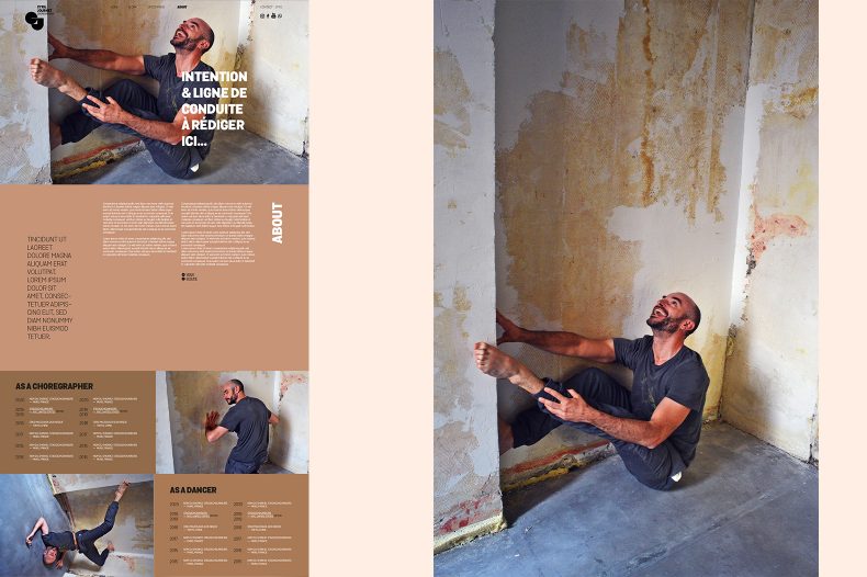 Identité visuelle web pour le chorégraphe C. Journet